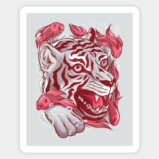 Tiger Koi Sticker